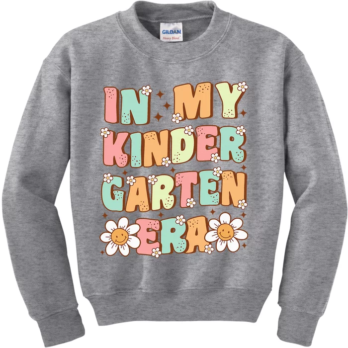 In My Kindergarten Era Groovy Kindergarten Back To School Kids Sweatshirt