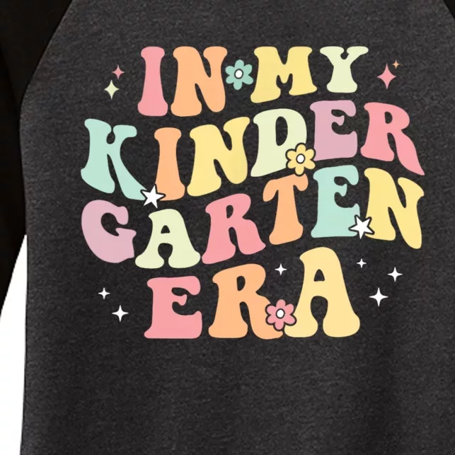 In My Kindergarten Era Retro Back To School Teacher Student Women's Tri-Blend 3/4-Sleeve Raglan Shirt