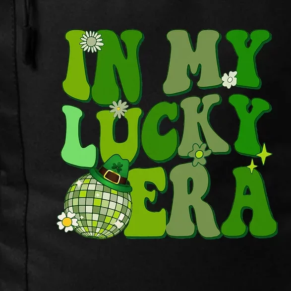 In My Lucky Era St Patrick Paddy Day Retro Disco Funny Daily Commute Backpack