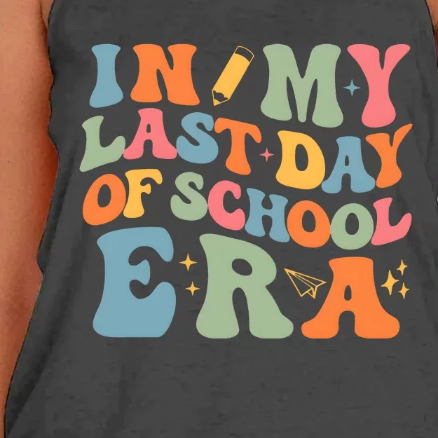 In My Last Day Of School Era Women's Knotted Racerback Tank