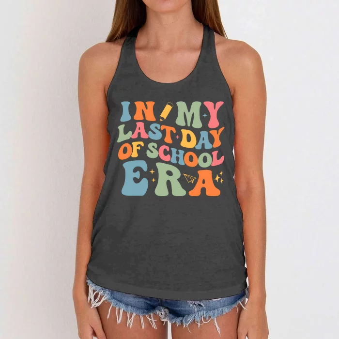 In My Last Day Of School Era Women's Knotted Racerback Tank