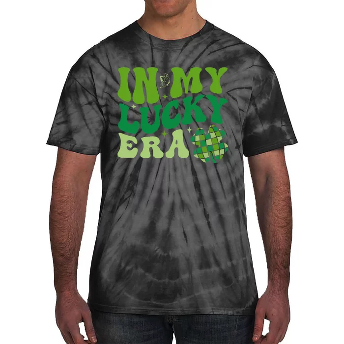 In My Lucky Era St Patricks Day Retro Groovy Disco Shamrock Tie-Dye T-Shirt