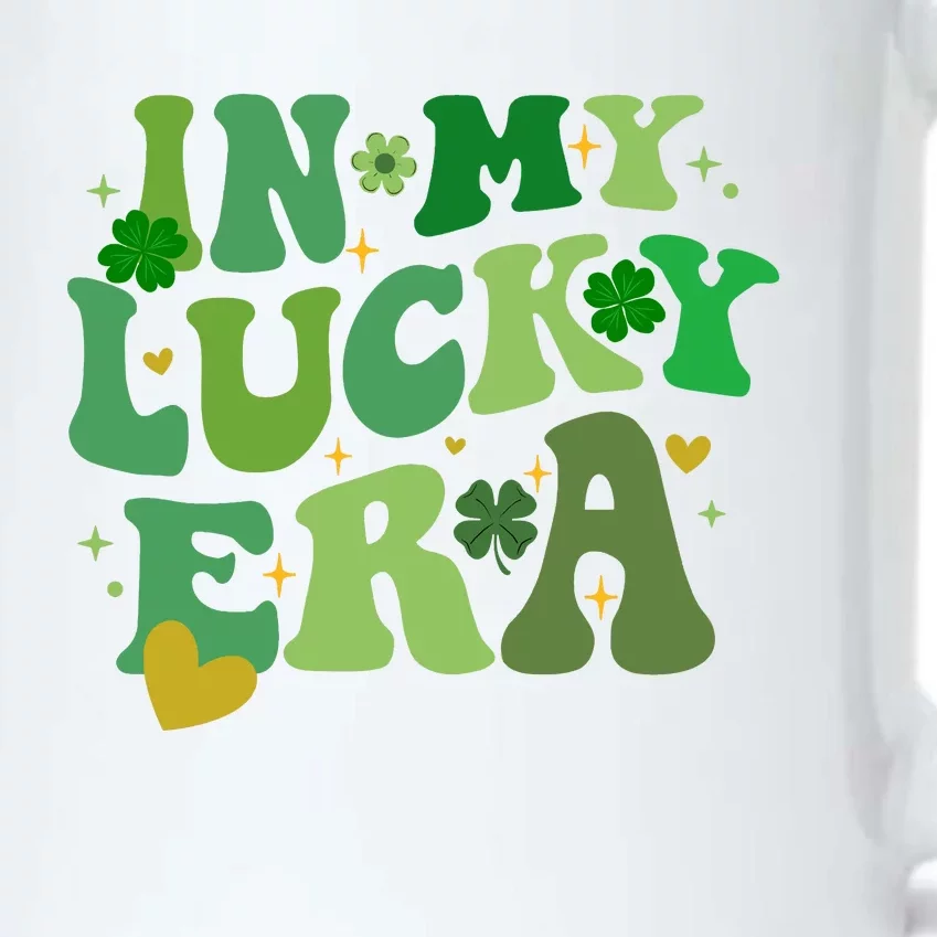 In My Lucky Era St Patricks Day Shamrock Black Color Changing Mug