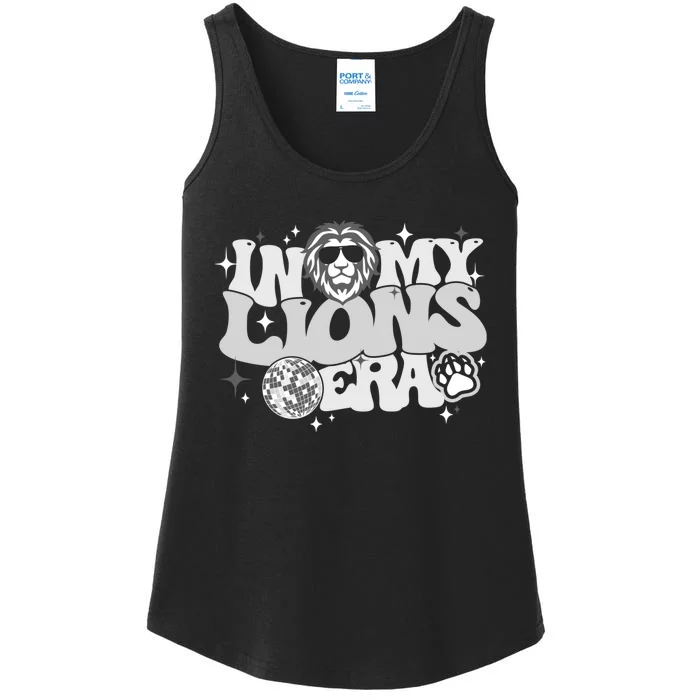 In My Lions Era Back To School Mascot Spirit Game Team Squad Ladies Essential Tank