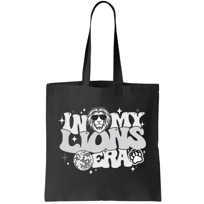 In My Lions Era Back To School Mascot Spirit Game Team Squad Tote Bag