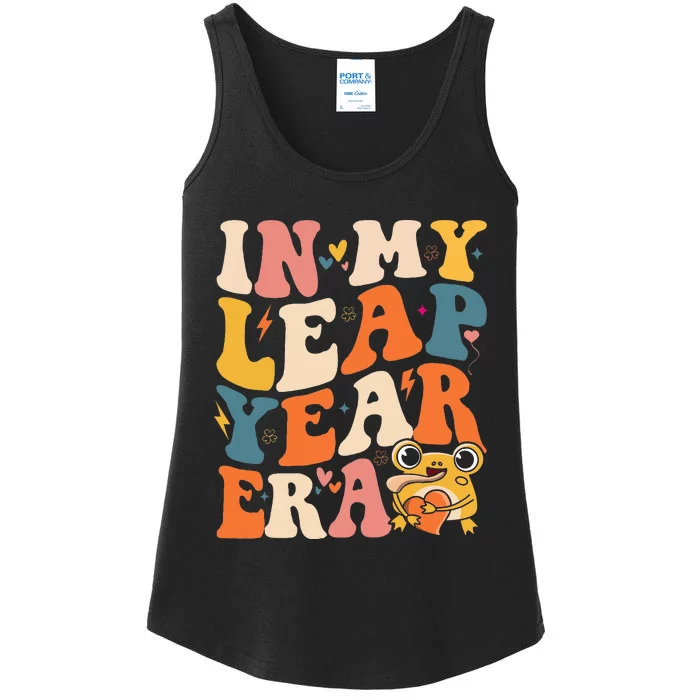 In My Leap Year Era Leap Year 2024 Birthday Groovy Ladies Essential Tank