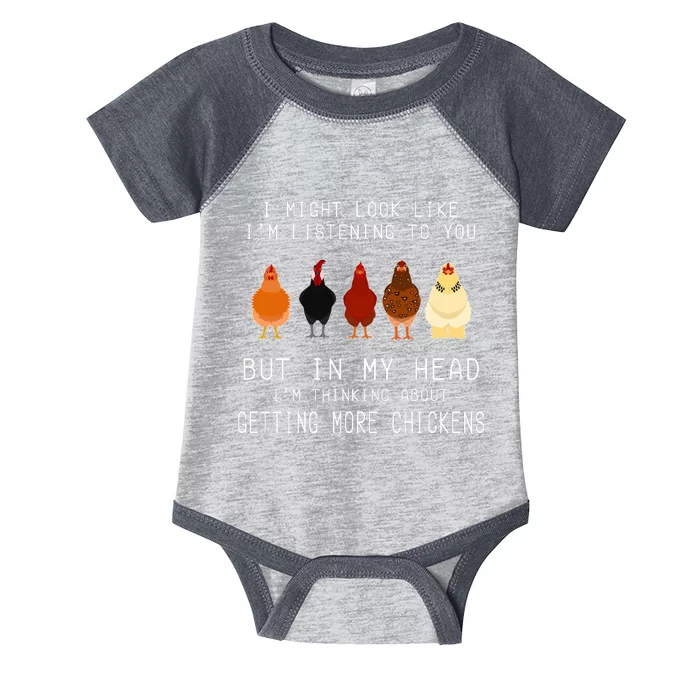 I Might Look Like I'm Listening To You But In My Head Infant Baby Jersey Bodysuit