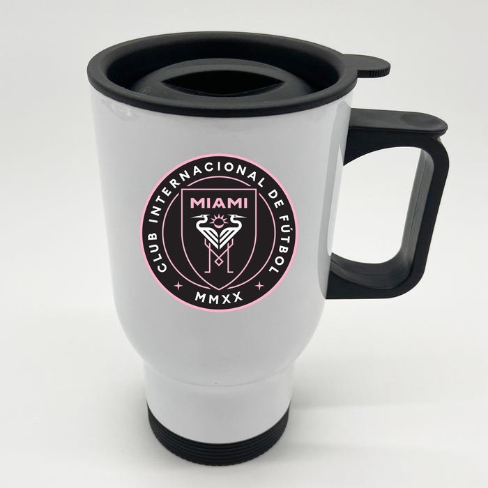 Inter Miami Logo Front & Back Stainless Steel Travel Mug