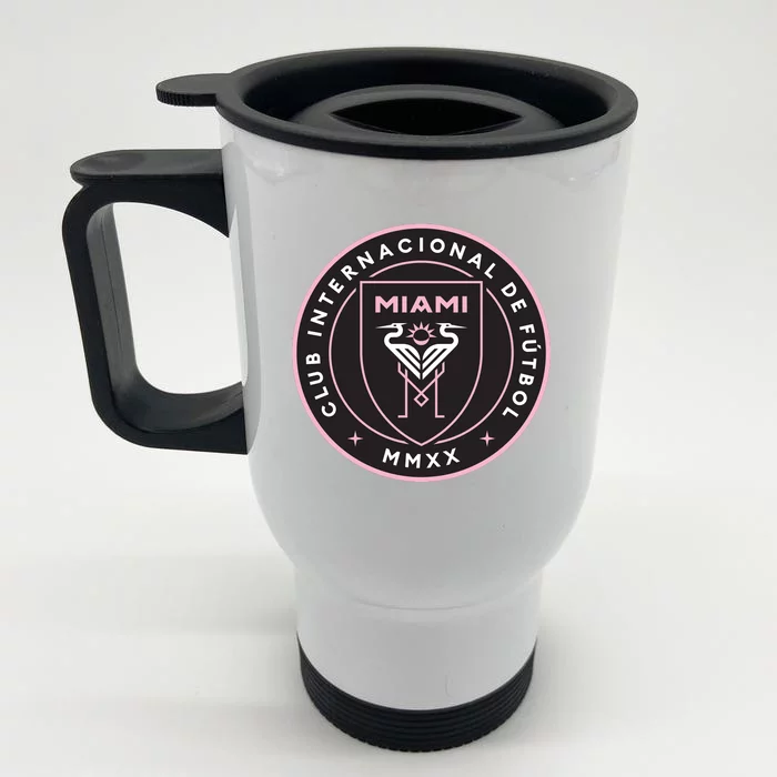 Inter Miami Logo Front & Back Stainless Steel Travel Mug