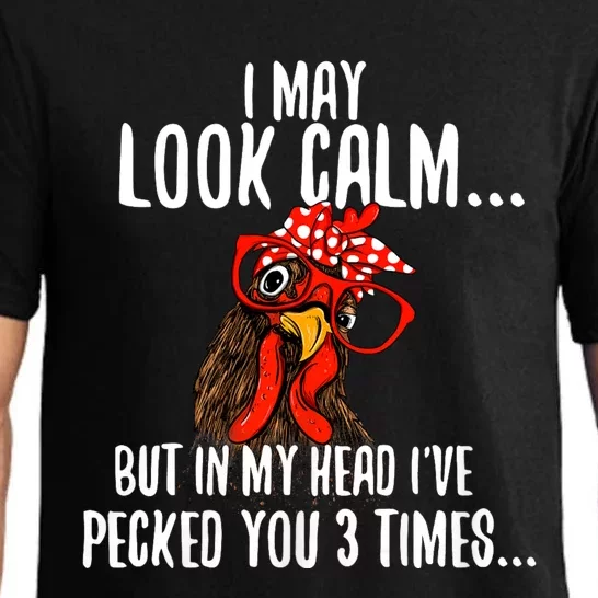 I May Look Calm Chicken Farm Poultry Owner Pajama Set