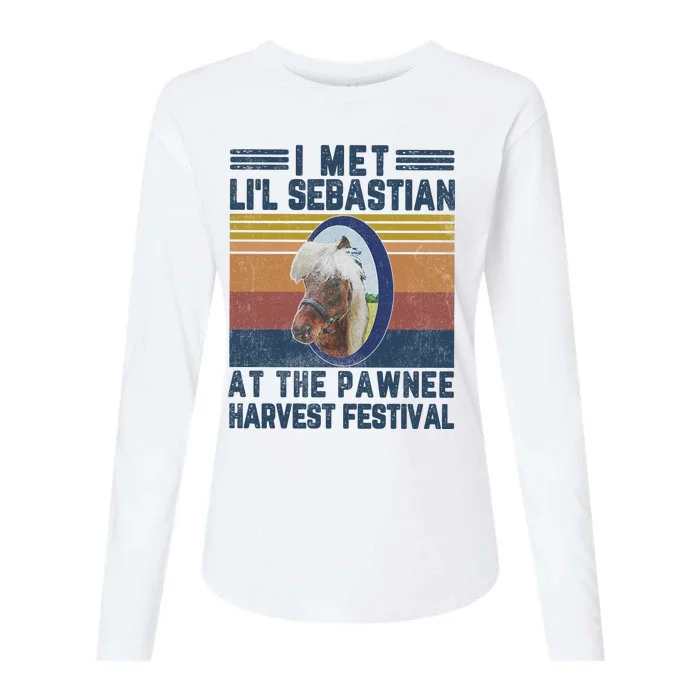 I Met Lil Sebastian At The Pawnee Harvest Festival Vintage Womens Cotton Relaxed Long Sleeve T-Shirt