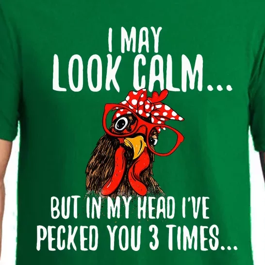 I May Look Calm Chicken Farm Poultry Owner Pajama Set