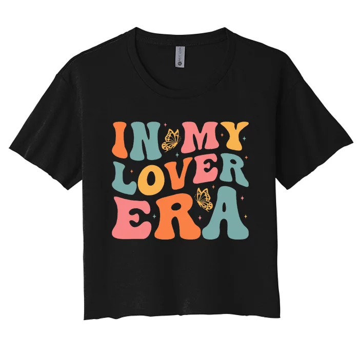 In My Lover Era Engagement Bride Women's Crop Top Tee