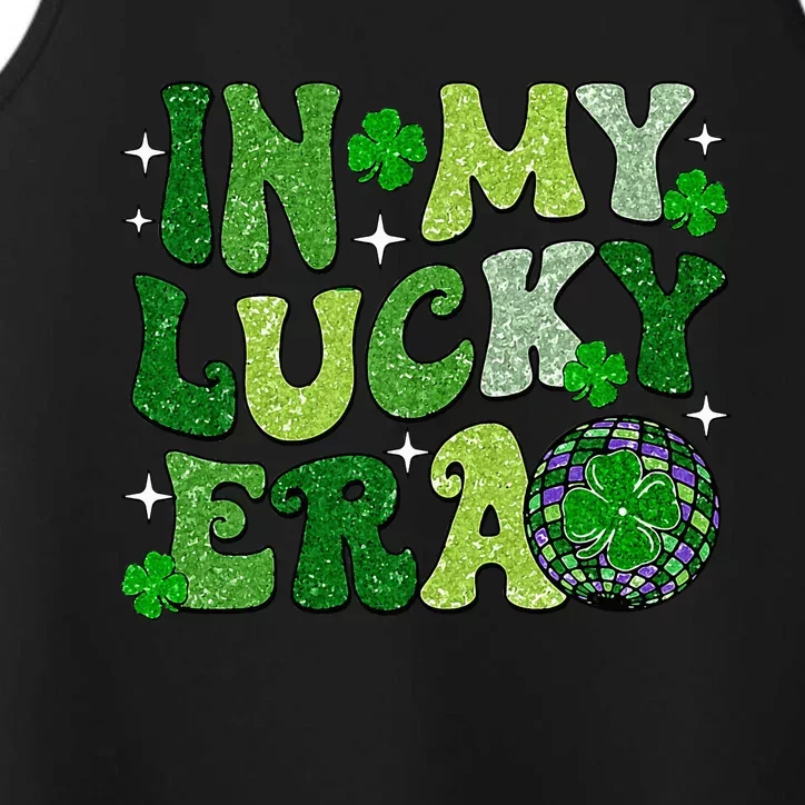 In My Lucky Era St Patricks Day Hippie Smile Face Shamrock Performance Tank