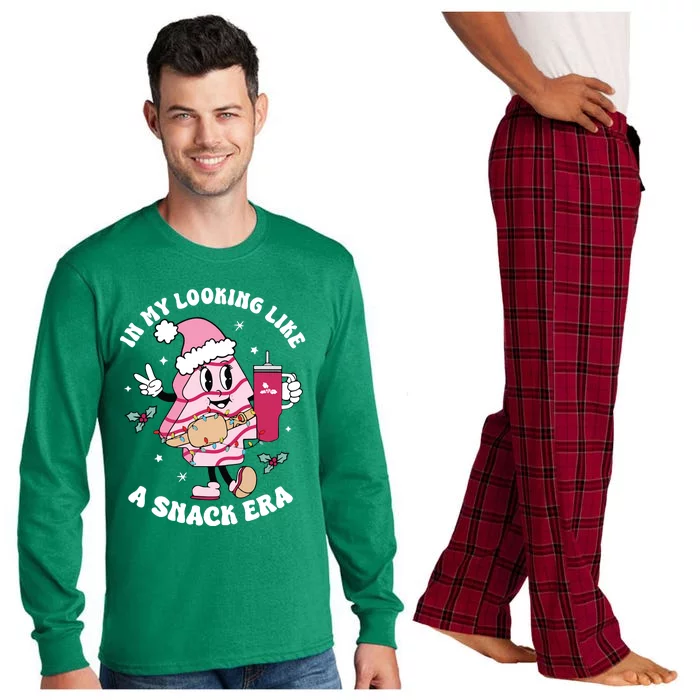 In My Looking Like A Snack Funny Christmas Tree Cakes Long Sleeve Pajama Set