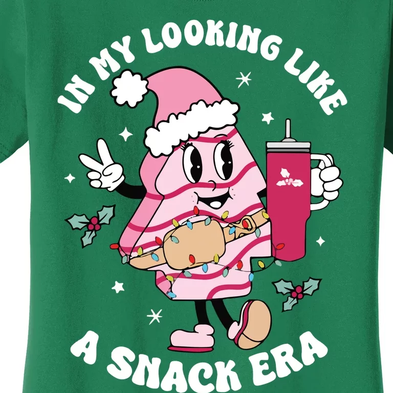 In My Looking Like A Snack Funny Christmas Tree Cakes Women's T-Shirt