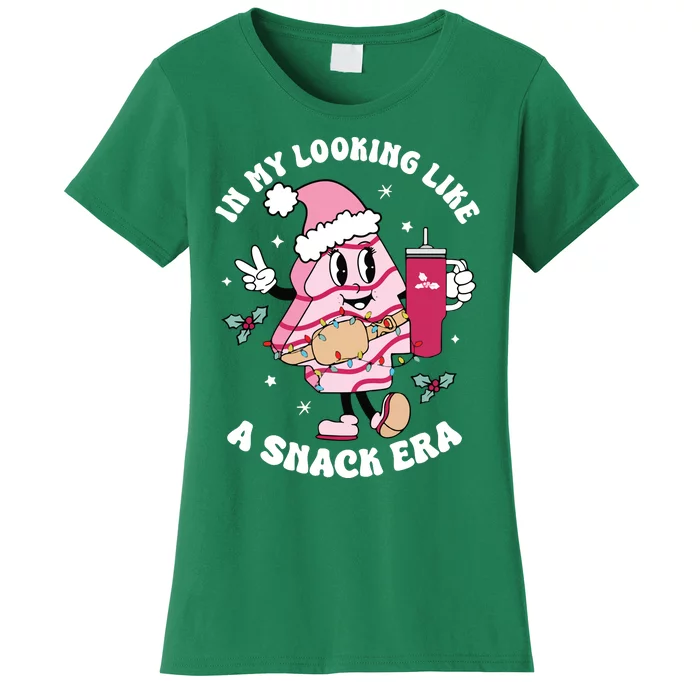 In My Looking Like A Snack Funny Christmas Tree Cakes Women's T-Shirt