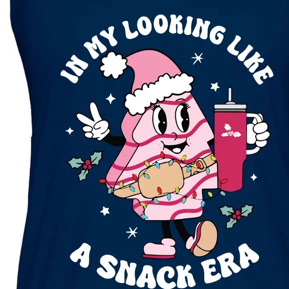 In My Looking Like A Snack Funny Christmas Tree Cakes Ladies Essential Flowy Tank