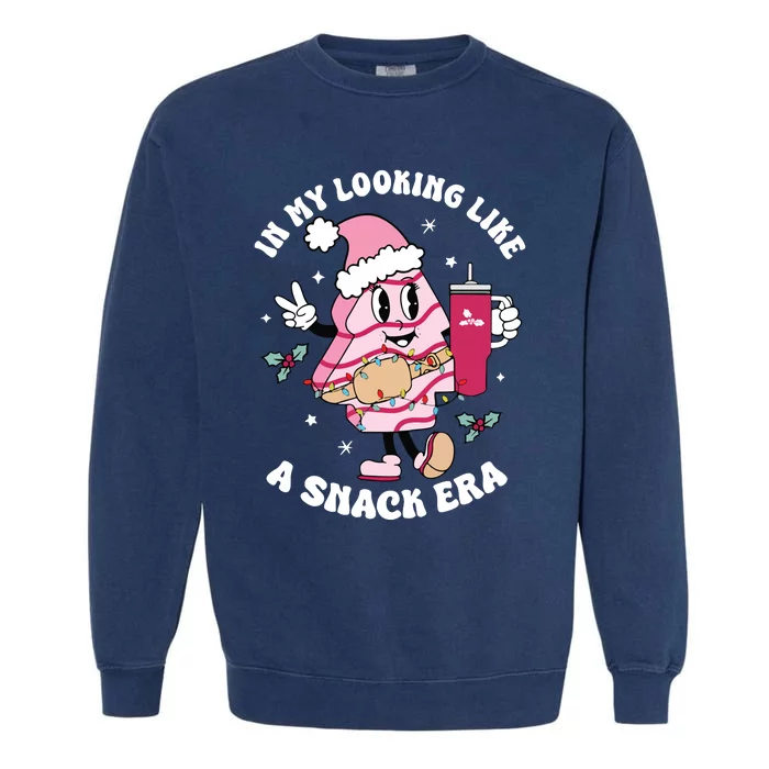 In My Looking Like A Snack Funny Christmas Tree Cakes Garment-Dyed Sweatshirt