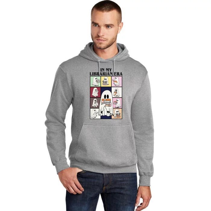 In My Librarian Era Funny Ghost Read Books In Halloween Day Tall Hoodie