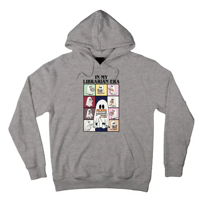 In My Librarian Era Funny Ghost Read Books In Halloween Day Tall Hoodie