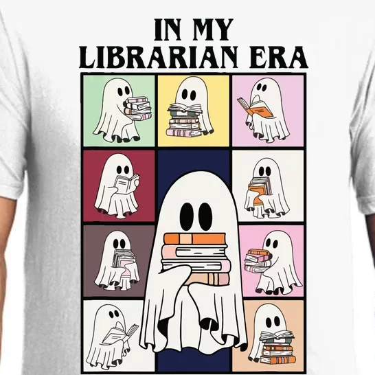 In My Librarian Era Funny Ghost Read Books In Halloween Day Pajama Set