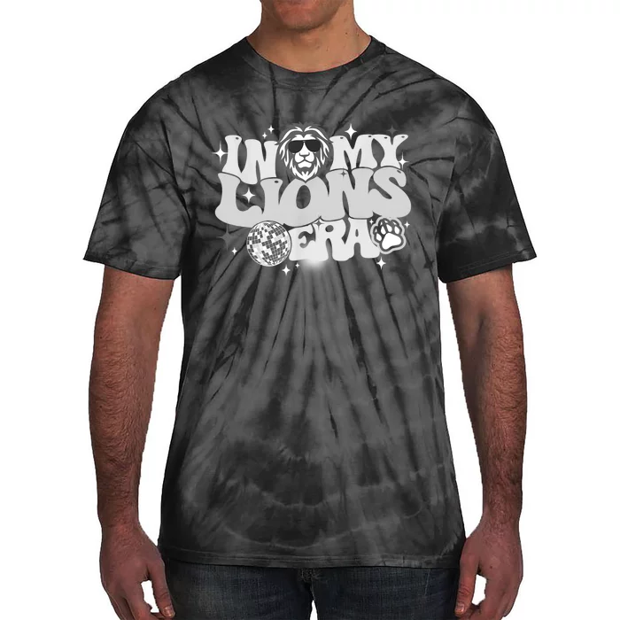 In My Lions Era Back To School Mascot Spirit Game Team Squad Tie-Dye T-Shirt