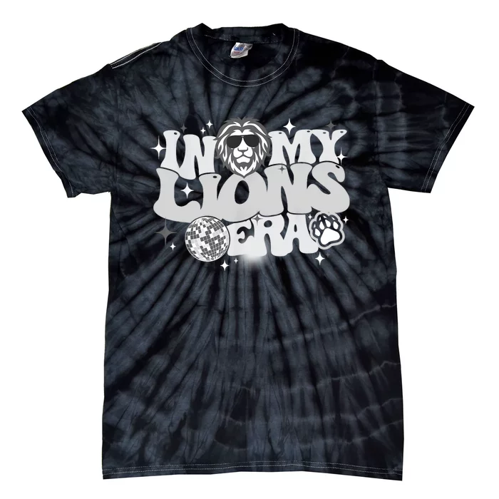 In My Lions Era Back To School Mascot Spirit Game Team Squad Tie-Dye T-Shirt