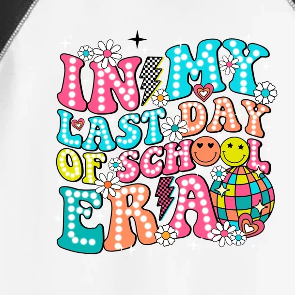 In My Last Day Of School Era Groovy Retro Graduate Funny Funny Gift Toddler Fine Jersey T-Shirt