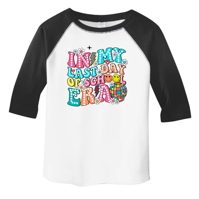 In My Last Day Of School Era Groovy Retro Graduate Funny Funny Gift Toddler Fine Jersey T-Shirt