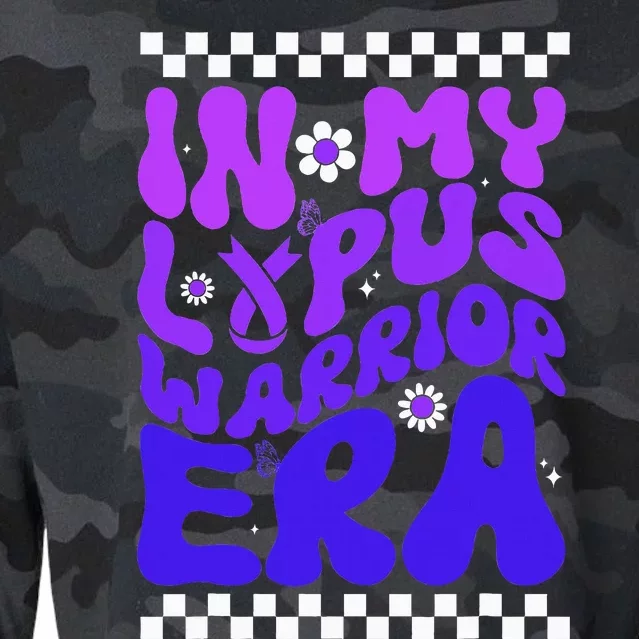 In My Lupus Warrior Era Purple Ribbon Lupus Awareness Cropped Pullover Crew