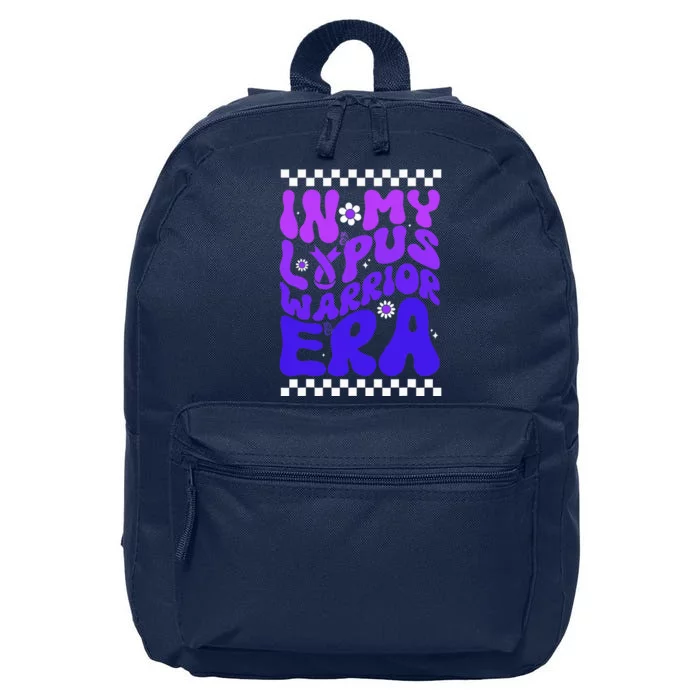 In My Lupus Warrior Era Purple Ribbon Lupus Awareness 16 in Basic Backpack