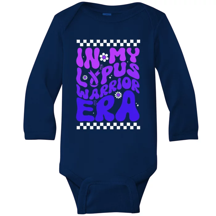 In My Lupus Warrior Era Purple Ribbon Lupus Awareness Baby Long Sleeve Bodysuit