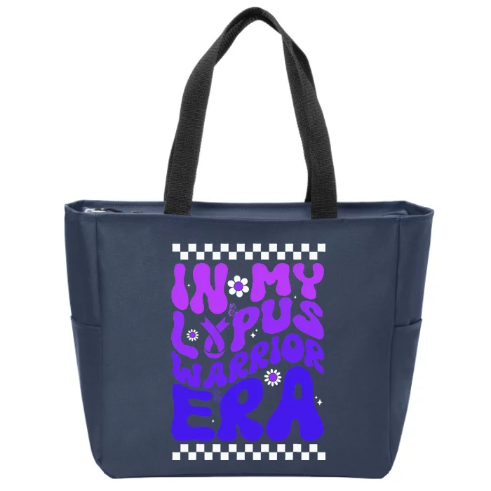 In My Lupus Warrior Era Purple Ribbon Lupus Awareness Zip Tote Bag