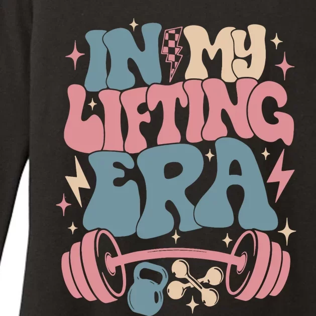 In My Lifting Era Groovy Gym Weight (On Back) Womens CVC Long Sleeve Shirt