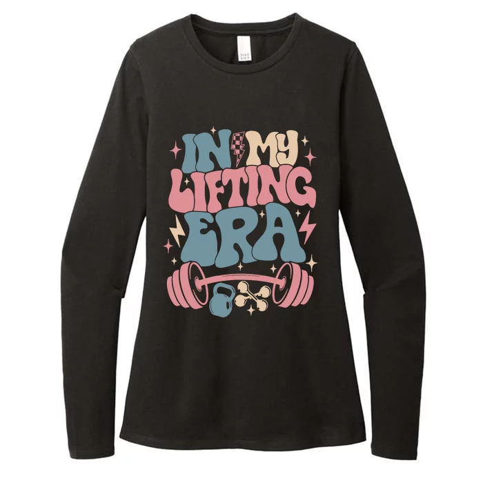 In My Lifting Era Groovy Gym Weight (On Back) Womens CVC Long Sleeve Shirt