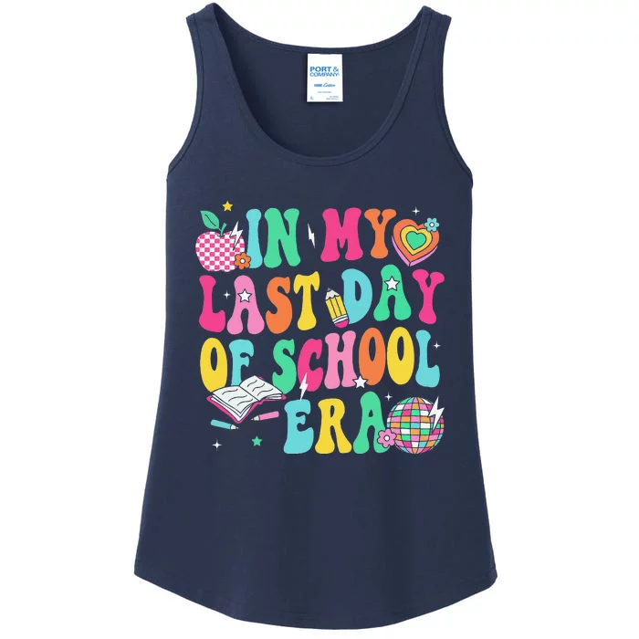 In My Last Day Of School Era Teacher Graduation Ladies Essential Tank