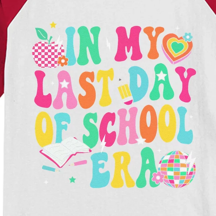 In My Last Day Of School Era Teacher Graduation Kids Colorblock Raglan Jersey