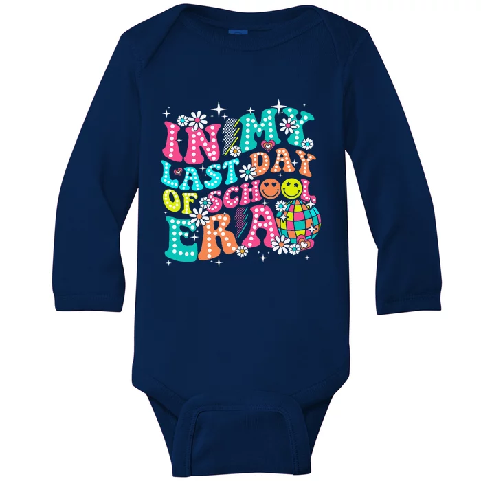 In My Last Day Of School Era Teacher Hello Summer Baby Long Sleeve Bodysuit