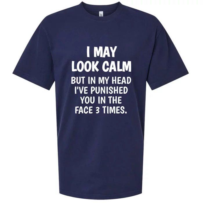 I May Look Calm But In My Head I Punished You 3 Times Sueded Cloud Jersey T-Shirt