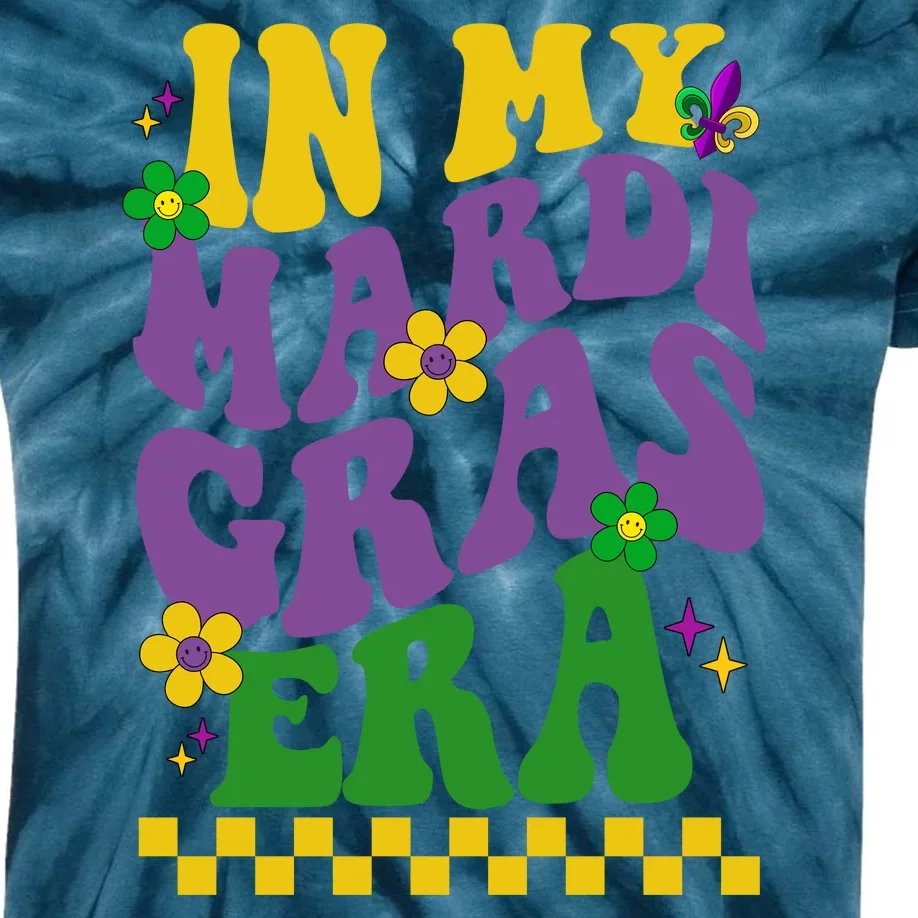 In My Mardi Gras Era Festive Party Kids Tie-Dye T-Shirt