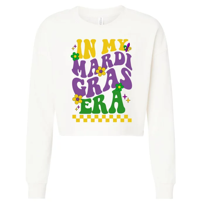 In My Mardi Gras Era Festive Party Cropped Pullover Crew