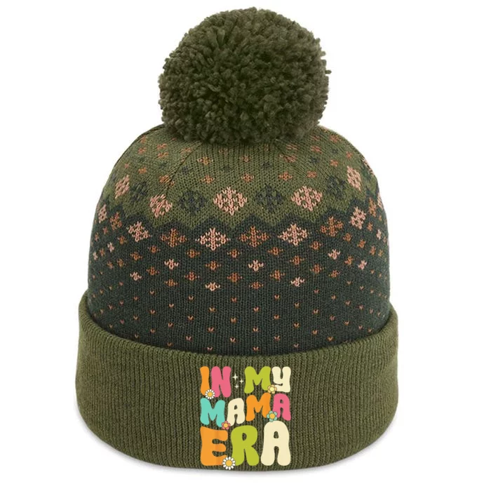 In My Mama Era Groovy Mothers Day  Mom Life Retro The Baniff Cuffed Pom Beanie