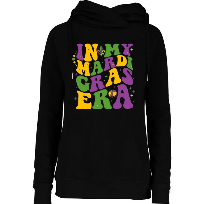 In My Mardi Gras Era Funny Holiday Womens Funnel Neck Pullover Hood