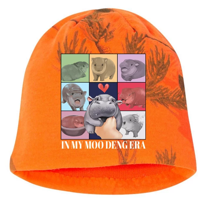 In My Moo Deng Era Funny Hippo Meme Kati - Camo Knit Beanie