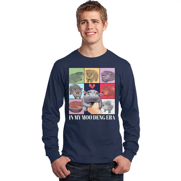 In My Moo Deng Era Funny Hippo Meme Long Sleeve Shirt