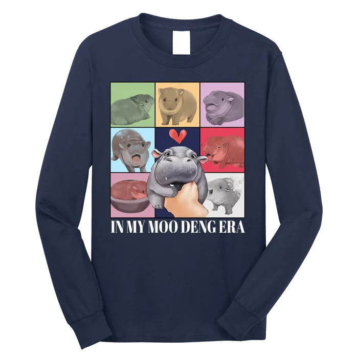 In My Moo Deng Era Funny Hippo Meme Long Sleeve Shirt