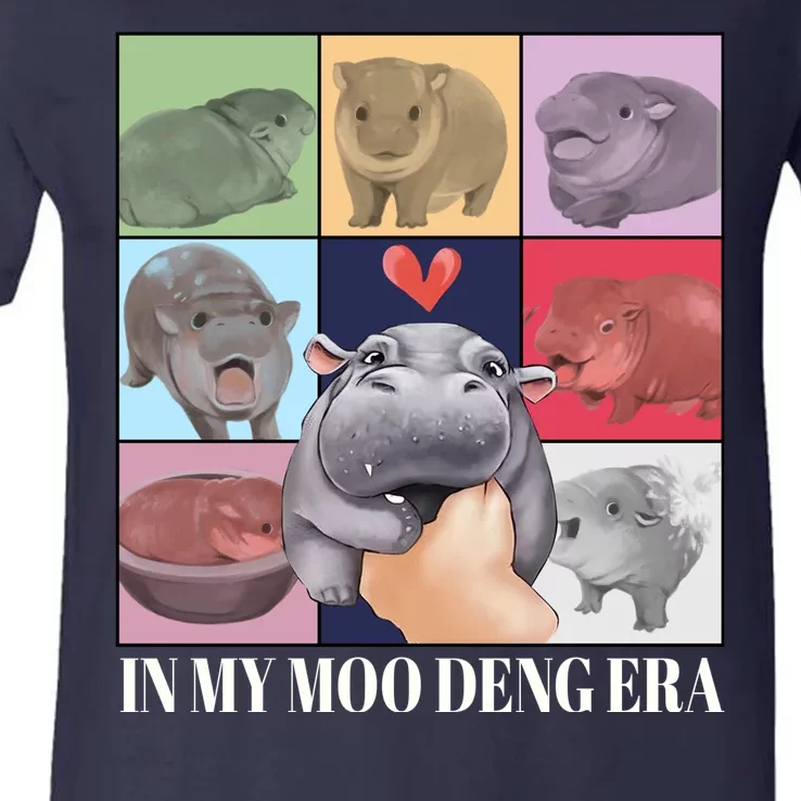 In My Moo Deng Era Funny Hippo Meme V-Neck T-Shirt