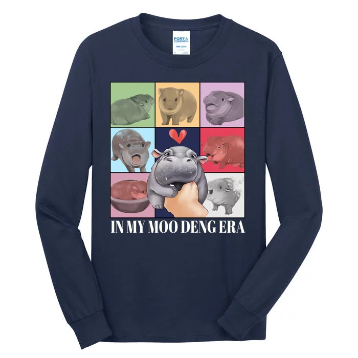 In My Moo Deng Era Funny Hippo Meme Tall Long Sleeve T-Shirt