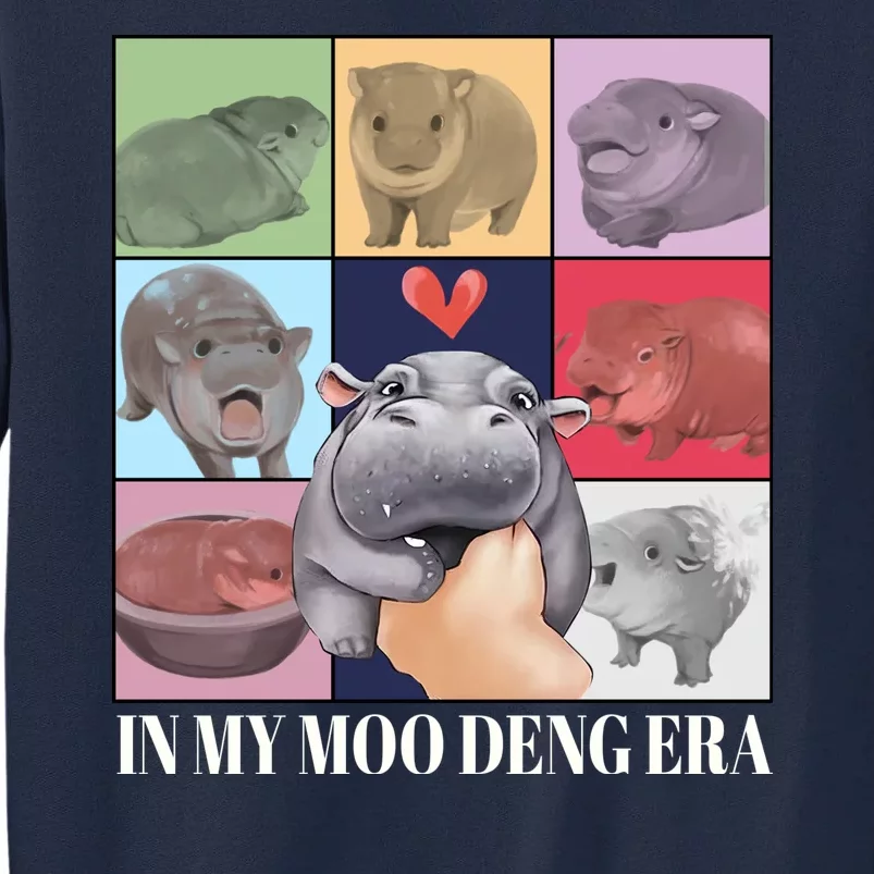 In My Moo Deng Era Funny Hippo Meme Tall Sweatshirt